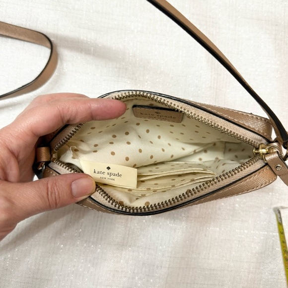 Kate Spade Staci Mini Camera Cossbody Bag Rose Gold Cow Leather Travel Casual - Picture 12 of 13